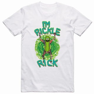 Rick and Morty Pickle Rick T-shirt White