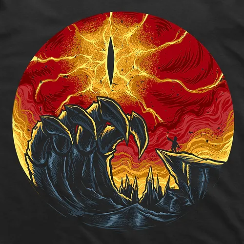 LOTR Hand of Mordor T-Shirt Black