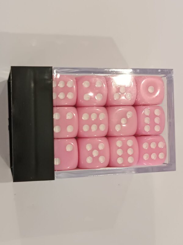 12mm D6 - Opaque Pink Dice Set