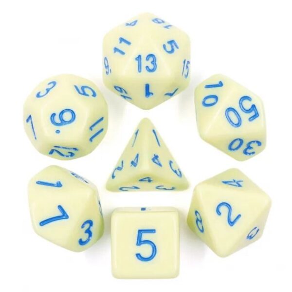 Eggshell Robin dice set