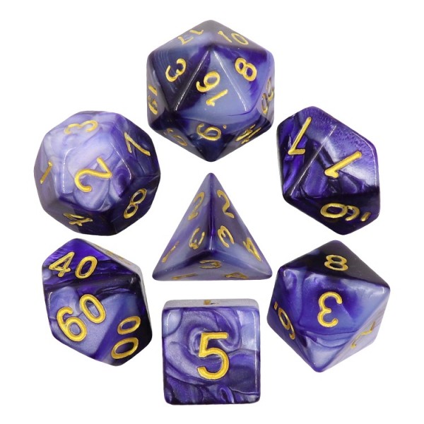 (Dark Purple+White) Blend Color Dice