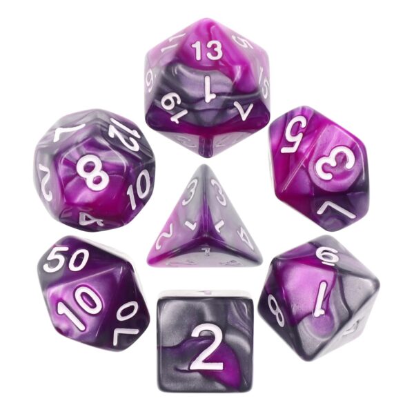(Silver+purple) Blend Color Dice