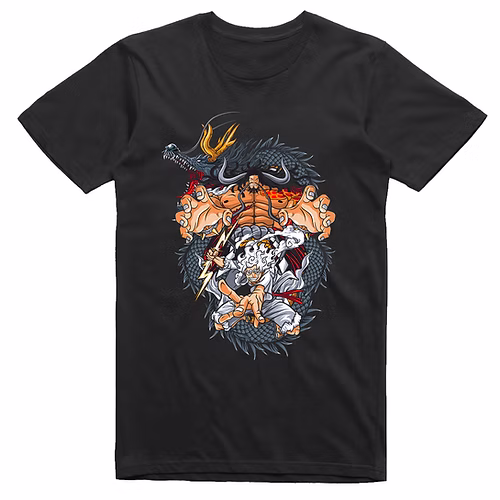 One Piece: Luffy and Kaidou Short Sleeved T-Shirt