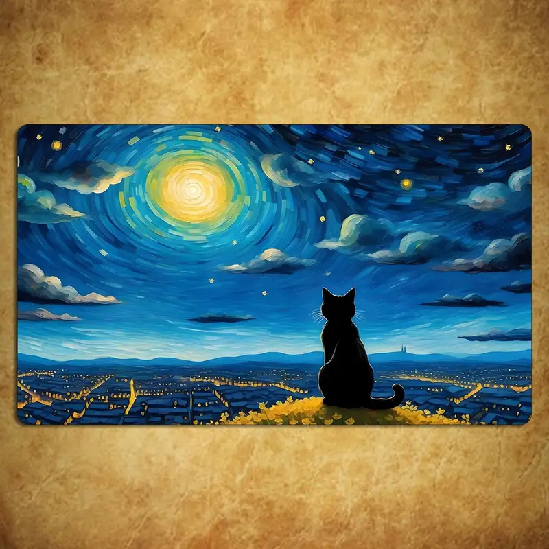 Starry Night Cat Playmat