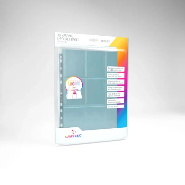 GameGenic Sideloading 9-Pocket Pages - Clear (10 Pages)