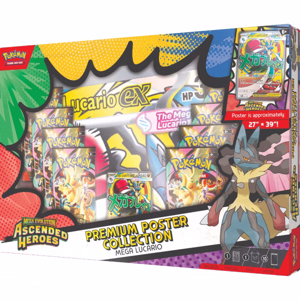 Pokemon TCG: Mega Evolution Ascended Heroes Premium Poster (Lucario)